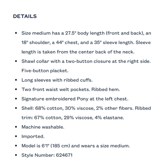 Polo Ralph Lauren Men Black Shawl-collar jersey cardigan - Size Medium - NTW - Picture 13 of 13